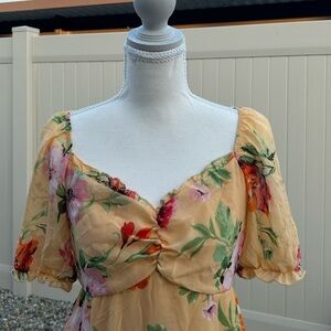 Floral Puff Sleeve Dress